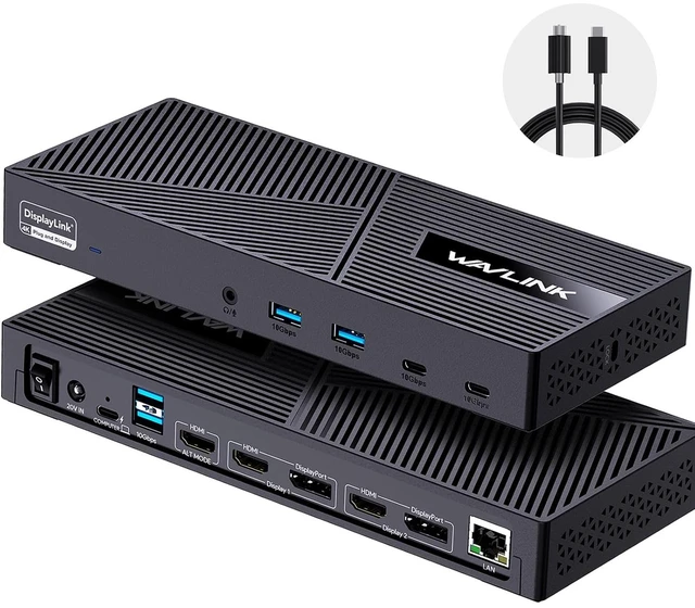 Main image of Displaylink Docking Station 3 Monitors For Mac(M1-M5, Neo), Windows