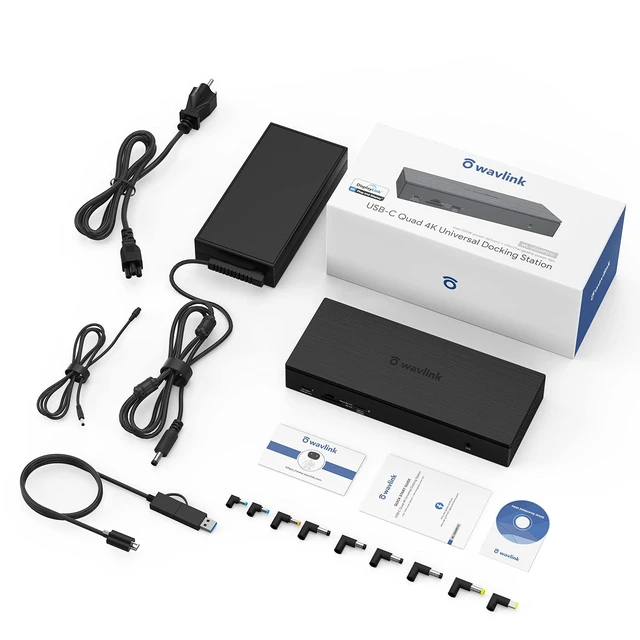Alt view image 7 of 7 - Enterprise-Level Universal Docking Station,20-in-1 USB-C Quad 4K Dual 5K@60Hz Display Dock with 100W Charging,4xDisplayPort(1.2),4xHDMI(2.0),2.5G Ethernet,USB 3.1/3.0-A,USB-C(PD30W)