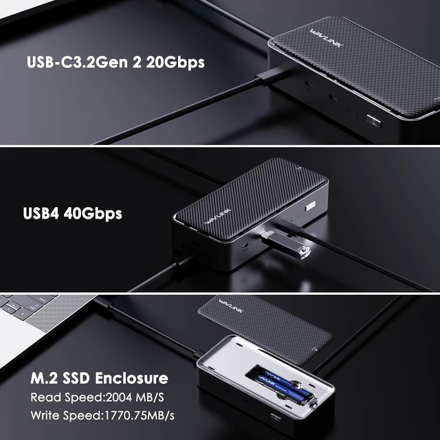 Alt view image 6 of 7 - USB4 Docking Station, Docking Station with M.2 Enclosure