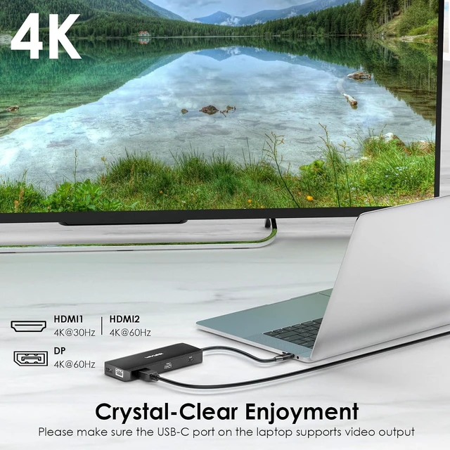 Alt view image 3 of 7 - Laptop Docking Station Dual Monitor/Triple Display for Windows OS