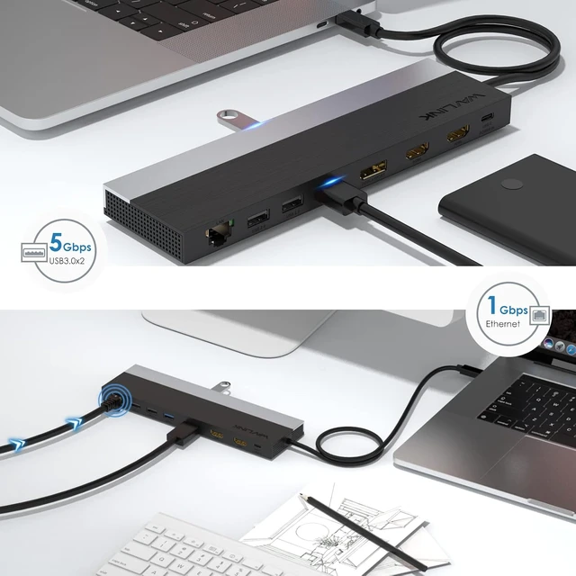 Alt view image 5 of 7 - USB C Docking Station, USB-C Dock Triple Display PD 85W