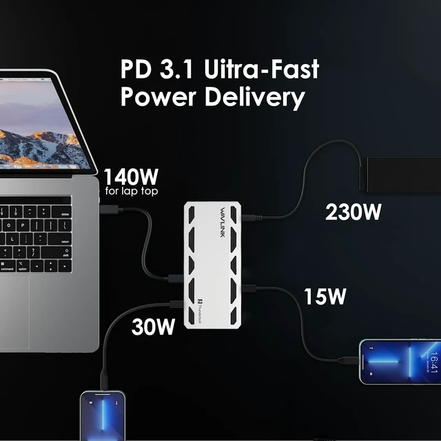 Alt view image 6 of 7 - Thunderbolt 5 Dock, Intel Certified TB5 Docking Station, 120Gbps