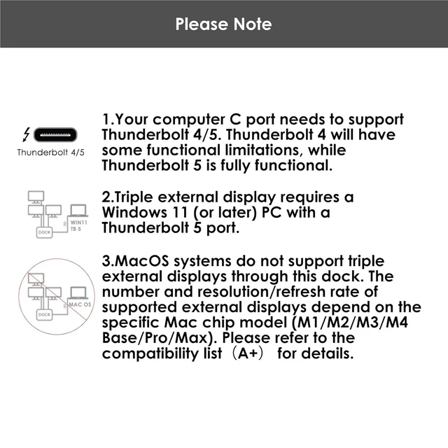 Alt view image 5 of 7 - Thunderbolt 5 Dock, Intel Certified TB5 Docking Station, 120Gbps