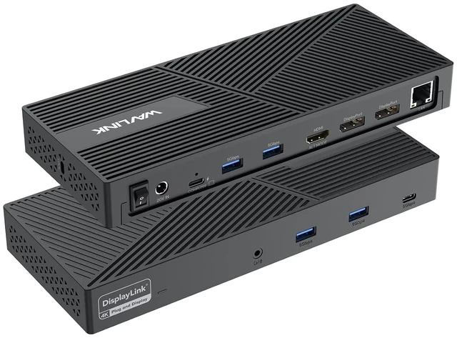 Main image of Docking Station 3 Monitors, 12-in-1 DisplayLink Docking Station with 100W PD Charging Triple 4K@60Hz HDMI+DP Gigabit Ethernet 5Gbps USB 3.0 Audio for Dell/HP/Lenovo/MacBook Neo