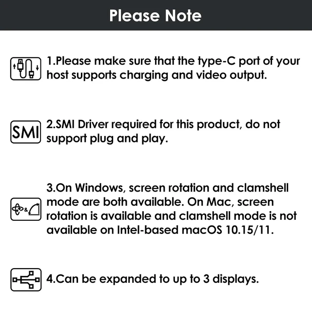 Alt view image 6 of 7 - Laptop Docking Station, SM770 Dock,Triple HDMI, Dual DisplayPort