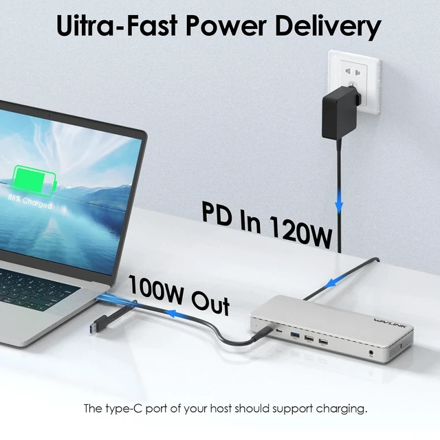 Alt view image 7 of 7 - Laptop Docking Station, SM770 Dock,Triple HDMI, Dual DisplayPort