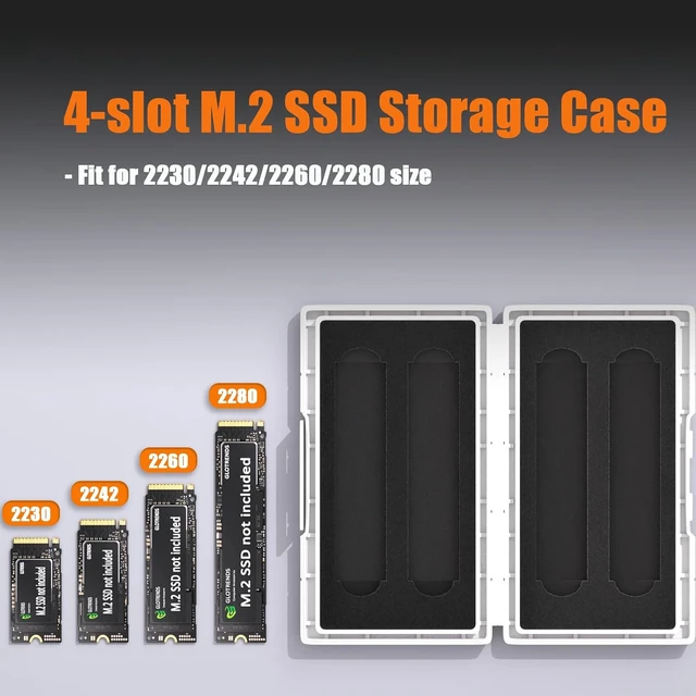 Alt view image 7 of 7 - M.2 NVMe Adapter + 4-Bay M.2 SSD Enclosure Bundle, PCIe 3.0 X8 with Bifurcation, RAID Support for 2280/2260/2242/2230 SSD