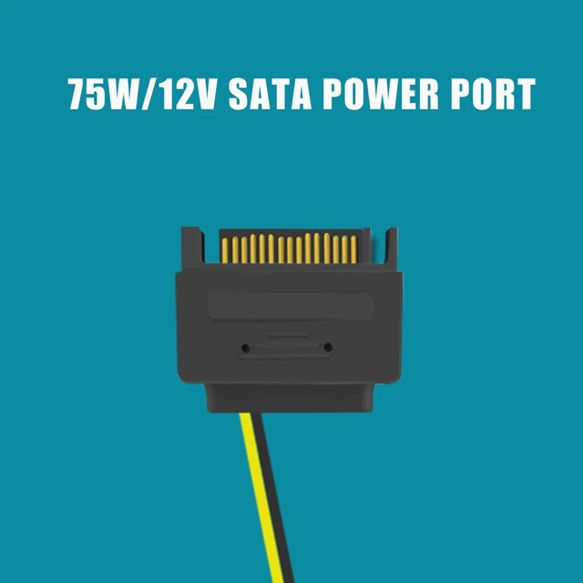 Alt view image 3 of 5 - 300mm M.2 Key M to PCIe 4.0 X16 Riser Cable with SATA Power Cable, Not Support M.2 SATA Slot