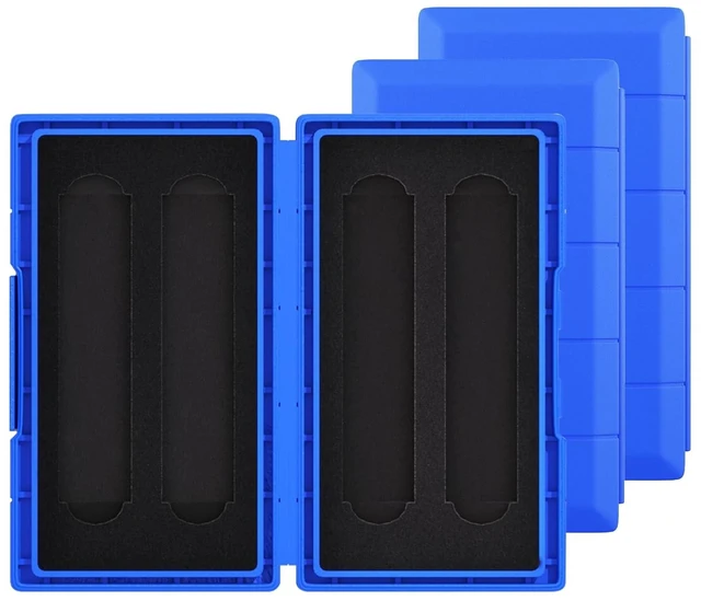 Main image of 4-Slot M.2 SSD Case for NVMe/SATA 2280/2230 Drives, Blue