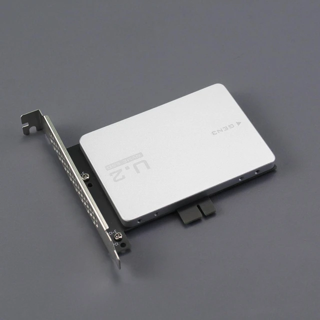 Alt view image 4 of 7 - 12G Mini-SAS(SFF-8643) to U.2 (SFF-8639) NVMe SSD Cable 0.5M with U.2 SSD Mounting Bracket (PCI-SFF8643)