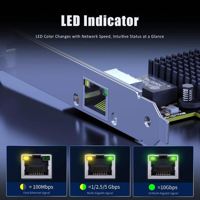 Alt view image 5 of 7 - LE8127T1(X1) 10Gb PCIe 4.0 x1 RJ45 Network Card
