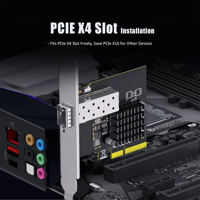 Alt view image 7 of 7 - LE8127F1(X4) 10Gb SFP+ PCIe 3.0 x2 Network Card