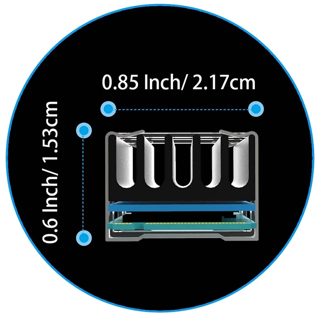 Alt view image 5 of 7 - 2-Pack M.2 SSD Heatsink for 2280 NVMe/SATA SSD