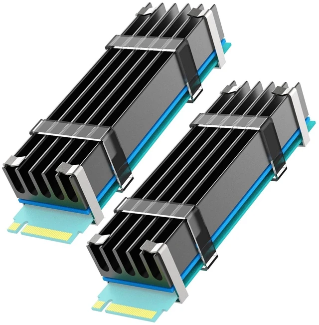 Main image of 2-Pack M.2 SSD Heatsink for 2280 NVMe/SATA SSD