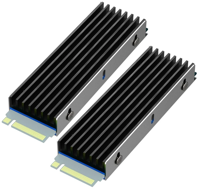 Main image of 2-Pack M.2 SSD Heatsink for Single/Dual Sided NVMe/SATA SSD