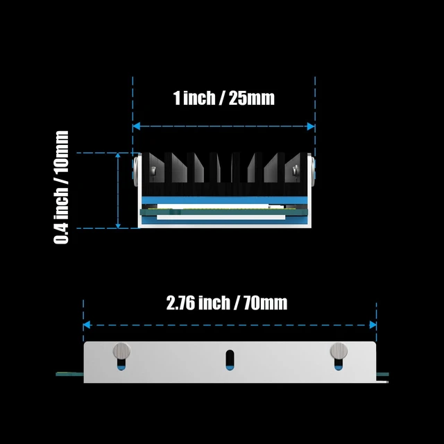 Alt view image 5 of 7 - 2-Pack M.2 SSD Heatsink for Single/Dual Sided NVMe/SATA SSD