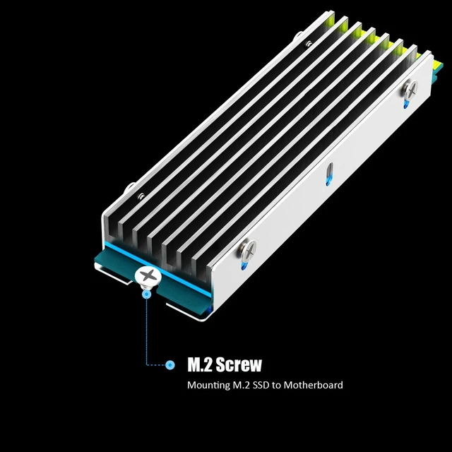 Alt view image 4 of 7 - 2-Pack M.2 SSD Heatsink for Single/Dual Sided NVMe/SATA SSD