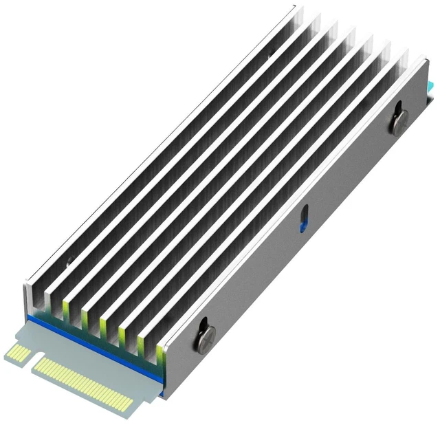 Main image of M.2 SSD Heatsink for Single/Dual Sided NVMe/SATA SSD, Silver