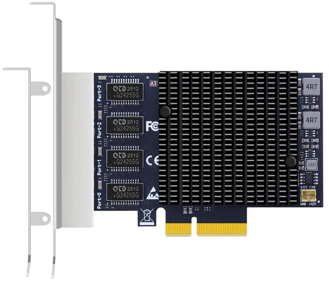 Main image of LE8245(A3) 4-Port 2.5Gb PCIe Network Card, Quad RJ45 NIC