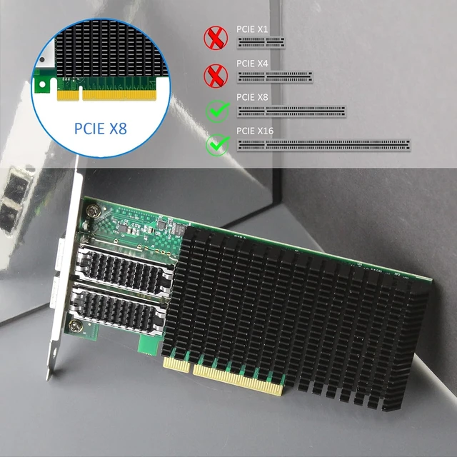 Alt view image 6 of 7 - 2-Port 25Gb PCIe Network Card, ConnectX-4 Lx, SFP28, RoCE RDMA