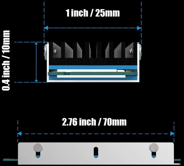 Alt view image 5 of 7 - M.2 SSD Heatsink for Single/Dual Sided NVMe/SATA SSD, Black