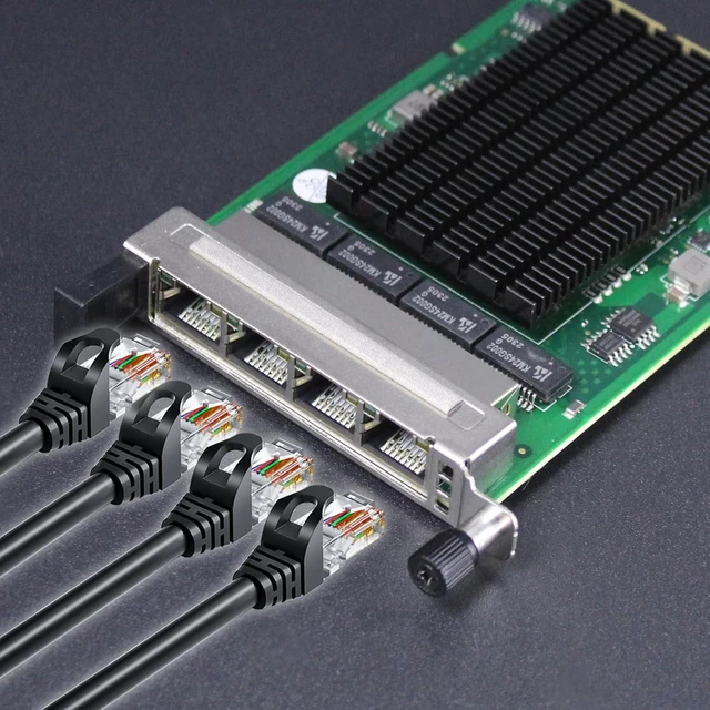 Alt view image 3 of 7 - ST7397 Quad-Port Gigabit RJ45 PCIe Network Card, Intel I350