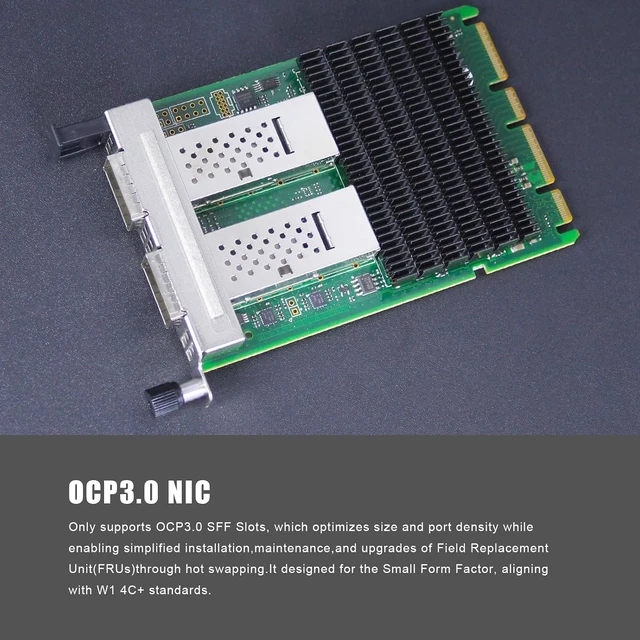 Alt view image 5 of 7 - ST7388 Dual-Port 100G QSFP28 PCIe 4.0 Network Card, Intel E810