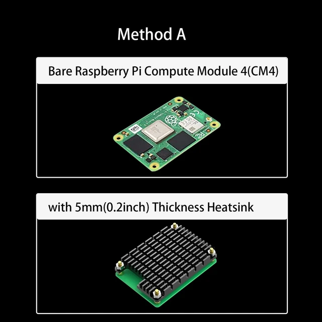Alt view image 2 of 7 - Dedicated Aluminum Alloy Heatsink Kit for Raspberry Pi Module 4