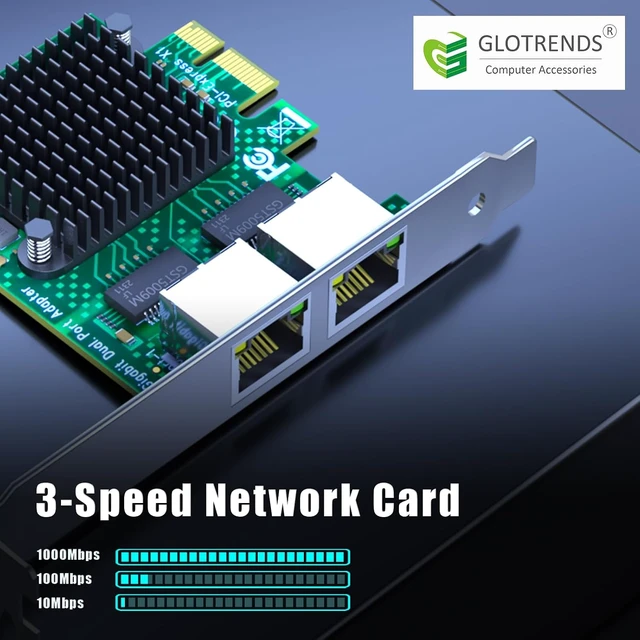 Alt view image 2 of 7 - LE8202 2-Port Gigabit PCIe Network Card, Dual RJ45 NIC