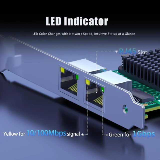 Alt view image 5 of 7 - LE8202 2-Port Gigabit PCIe Network Card, Dual RJ45 NIC
