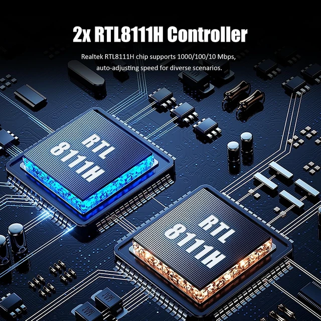 Alt view image 4 of 7 - LE8202 2-Port Gigabit PCIe Network Card, Dual RJ45 NIC