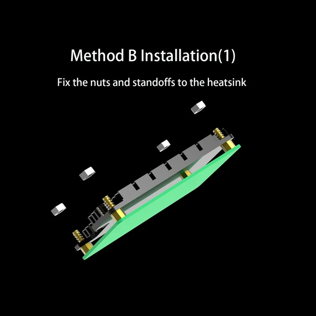 Alt view image 6 of 7 - Dedicated Aluminum Alloy Heatsink Kit for Raspberry Pi Module 4