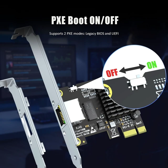 Alt view image 7 of 7 - LE8126P 5Gb PCIe Network Card, RJ45 5G/2.5G/1G NIC