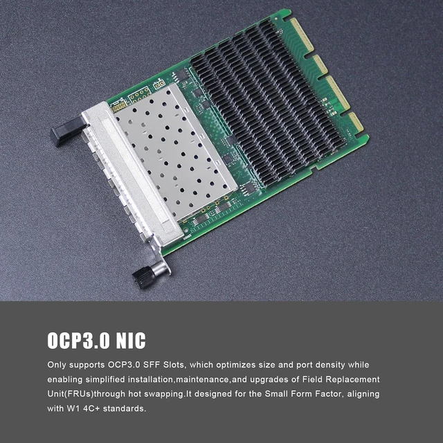 Alt view image 5 of 7 - ST7394 Quad-Port 25G SFP28 PCIe 4.0 Network Card, Intel E810