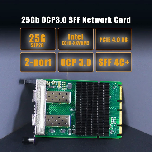 Alt view image 2 of 7 - ST7400 Dual 25G SFP28 PCIe 4.0 NIC, Intel E810-XXVAM2, RDMA