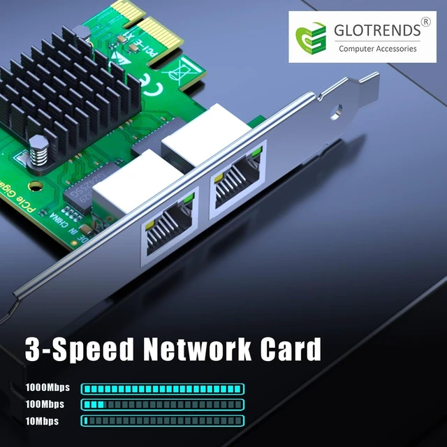 Alt view image 4 of 7 - LE8102H 2-Port Gigabit PCIe Network Card, Dual RJ45 NIC