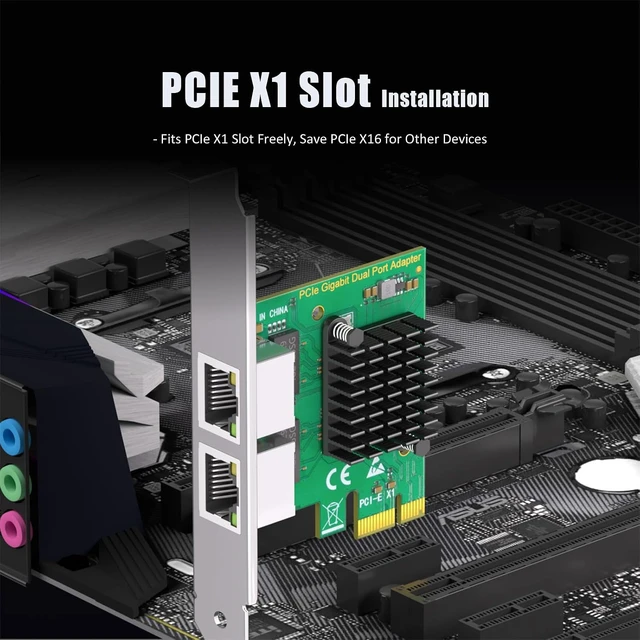 Alt view image 6 of 7 - LE8102H 2-Port Gigabit PCIe Network Card, Dual RJ45 NIC