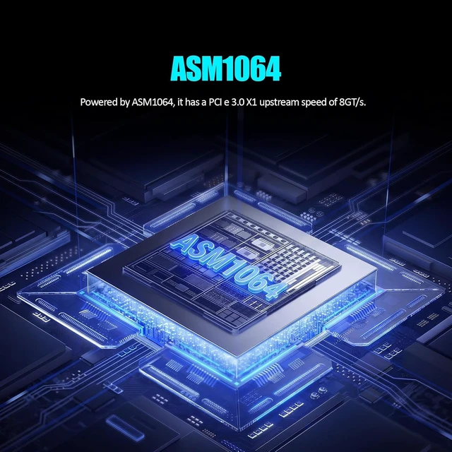 Alt view image 7 of 7 - SA3034C 4 Port PCIe SATA Expansion Card, SATA III 6Gbps, ASM1064