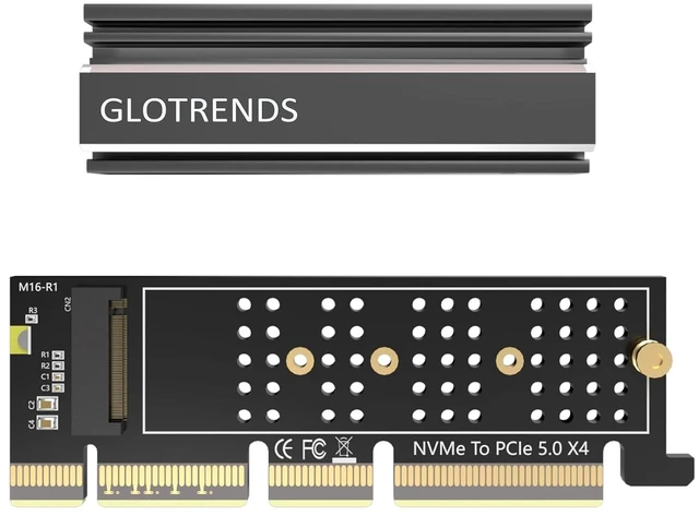 Main image of PA19-1U M.2 NVMe SSD to PCIe 5.0 X4 Adapter with Heatsink