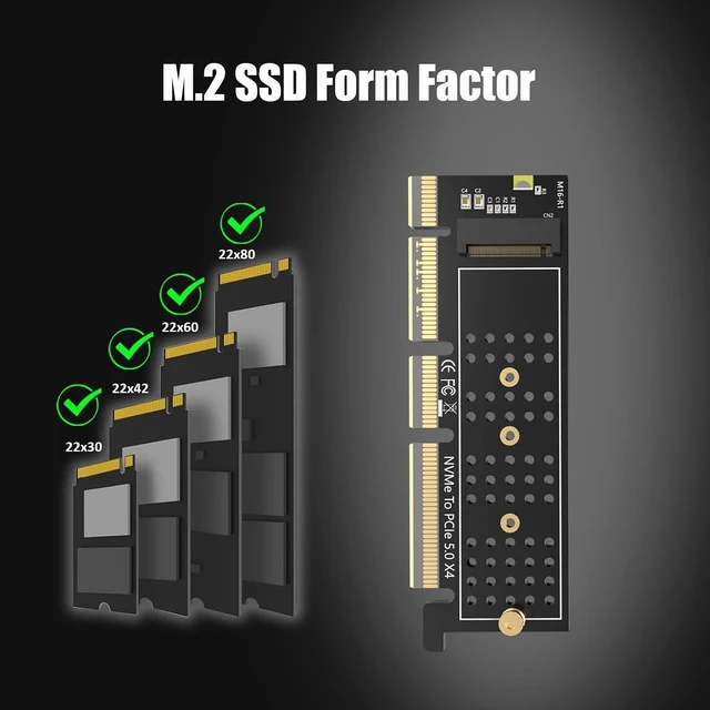 Alt view image 4 of 7 - PA19-1U M.2 NVMe SSD to PCIe 5.0 X4 Adapter with Heatsink