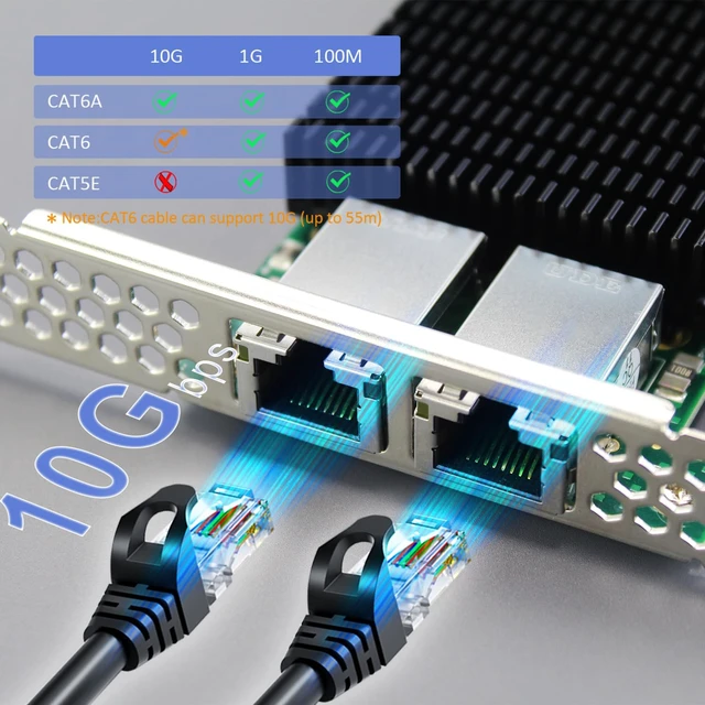 Alt view image 3 of 7 - ST7318 Dual 10GbE RJ45 Network Card, Intel X540-AT2, PCIe 2.1 x8