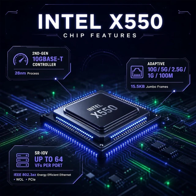 Alt view image 3 of 7 - ST7381 10GbE RJ45 Network Card, Intel X550-AT, PCIe 3.0 x4 NIC