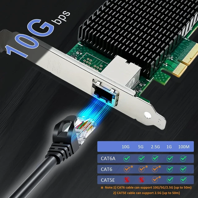 Alt view image 2 of 7 - ST7381 10GbE RJ45 Network Card, Intel X550-AT, PCIe 3.0 x4 NIC