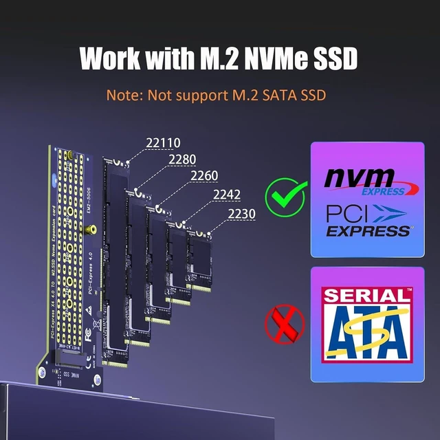 Alt view image 3 of 7 - PA22110 M.2 NVMe to PCIe 4.0 X4 Adapter for 22110 M.2 NVMe SSD