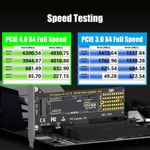 Alt view image 5 of 7 - PA22110 M.2 NVMe to PCIe 4.0 X4 Adapter for 22110 M.2 NVMe SSD
