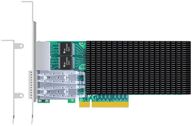 Main image of ST7538 10GbE NIC, 2 SFP+ + 2 RJ45, Intel X710-TM4, PCIe 3.0 x8