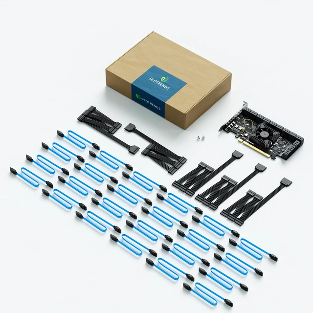 Alt view image 7 of 7 - SA3824C 24 Port SATA Expansion Card, SATA III 6Gbps, 4 x ASM1164