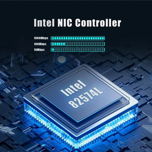 Alt view image 4 of 7 - ST7474 PoE+ Gigabit PCIe Network Card, Intel 82574L NIC