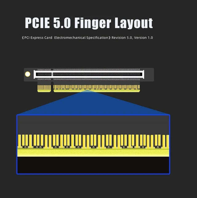 Alt view image 4 of 7 - PA17 PCIe 5.0 x16 Riser Adapter Card, Left Angle 0-270°, 1U/2U