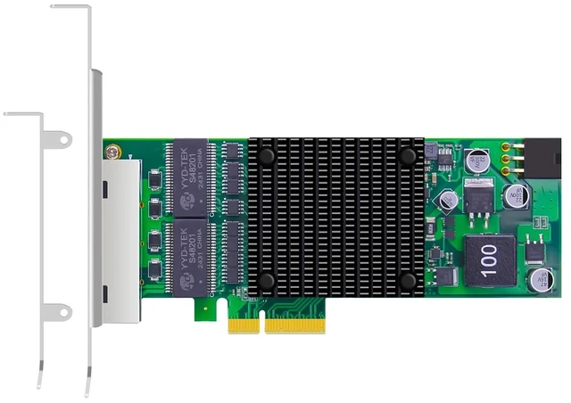 Main image of ST7456 4-Port Gigabit PoE+ PCIe Network Card, Surge-Proof